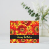 Happy Birthday Flowers Briefkaart (Staand voorkant)