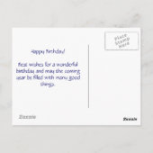 Happy Birthday Flowers Briefkaart (Achterkant)