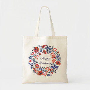 Happy Birthday Flowers cyclus Tote Bag