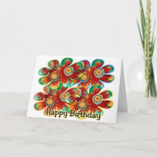Happy Birthday Flowers (dochter) Kaart