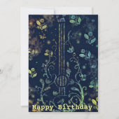 Happy Birthday - Flowers Guitar Art (Voorkant)