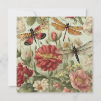 Happy Birthday  Flowers, libellen Natuur