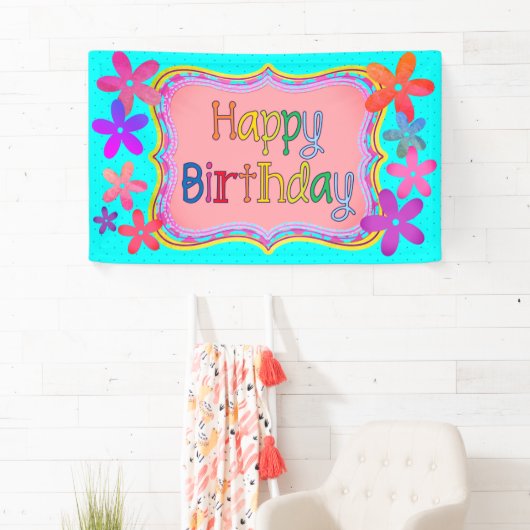 Happy Birthday Flowers Spandoek (Insitu)