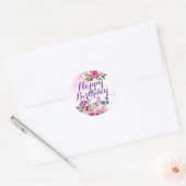 Happy Birthday Flowers Stickers (Envelop)