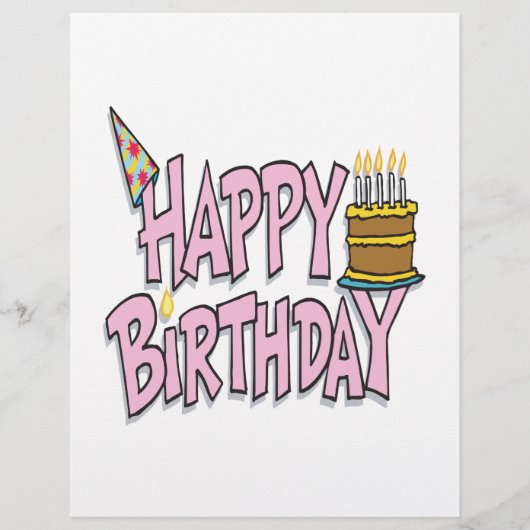 Happy Birthday Flyer (Voorkant)
