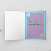 Happy Birthday Folded Greeting Card Kaart (Binnen)