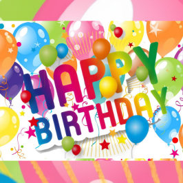 Happy Birthday Folded Greeting Card Kaart