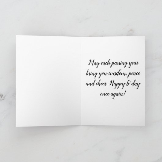 Happy Birthday Folded Kaart (Binnen)