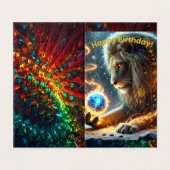 Happy Birthday Folded Kaart (Buitenkant ongevouwen)