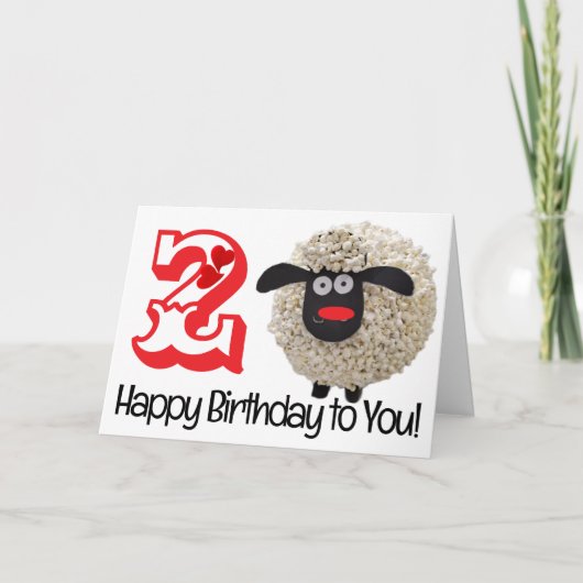 Happy Birthday Folded Wenskaart Kaart (Voorkant)