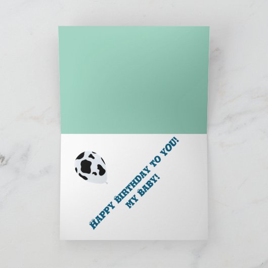 Happy Birthday Folded Wenskaart Kaart (Binnen)