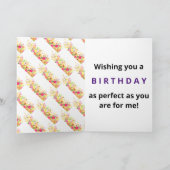 Happy Birthday Folded Wenskaart Kaart (Binnen)