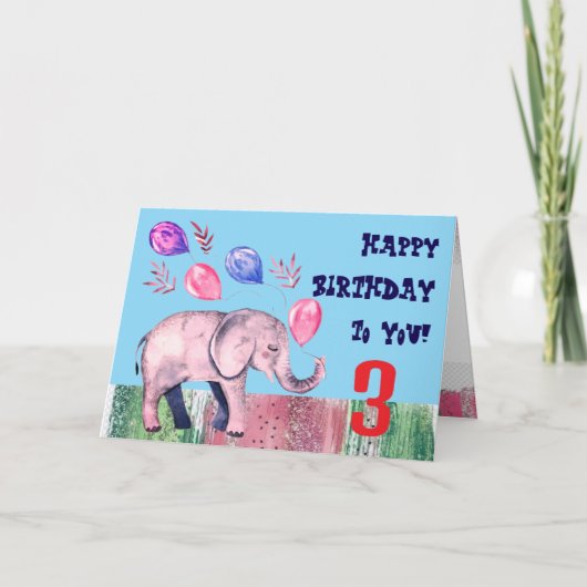 Happy Birthday Folded Wenskaart Kaart (Voorkant)