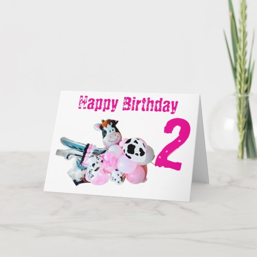 Happy Birthday Folded Wenskaart Kaart (Voorkant)