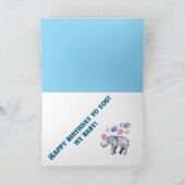 Happy Birthday Folded Wenskaart Kaart (Binnen)