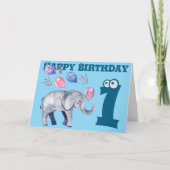 Happy Birthday Folded Wenskaart Kaart (Voorkant)