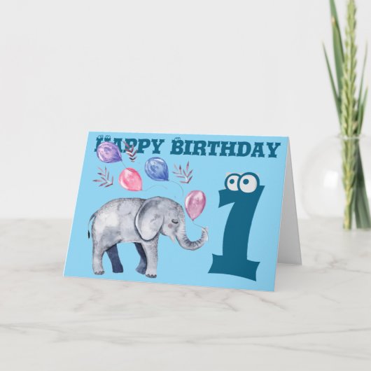 Happy Birthday Folded Wenskaart Kaart (Voorkant)