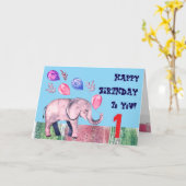 Happy Birthday Folded Wenskaart Kaart (Gele Bloem)