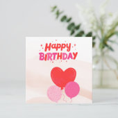 Happy Birthday Folded Wenskaart Kaart (Staand voorkant)