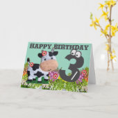 Happy Birthday Folded Wenskaart Kaart (Gele Bloem)