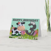 Happy Birthday Folded Wenskaart Kaart (Voorkant)