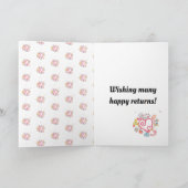 Happy Birthday Folded Wenskaart Kaart (Binnen)