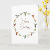 Happy Birthday Folded Wenskaart Kaart (Gele Bloem)