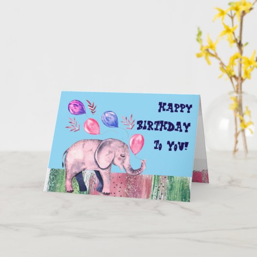 Happy Birthday Folded Wenskaart Kaart (Gele Bloem)