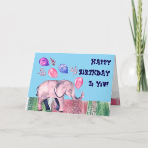 Happy Birthday Folded Wenskaart Kaart