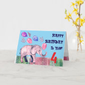 Happy Birthday Folded Wenskaart Kaart (Gele Bloem)