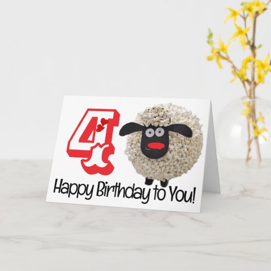 Happy Birthday Folded Wenskaart Kaart (Gele Bloem)