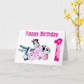 Happy Birthday Folded Wenskaart Kaart (Gele Bloem)