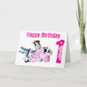 Happy Birthday Folded Wenskaart Kaart (Voorkant)