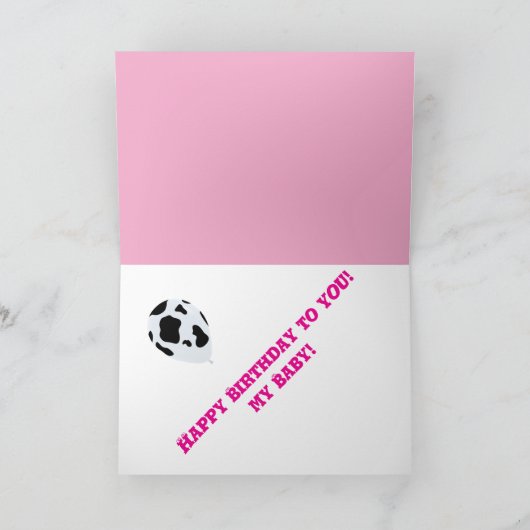 Happy Birthday Folded Wenskaart Kaart (Binnen)