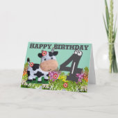 Happy Birthday Folded Wenskaart Kaart (Voorkant)