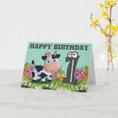 Happy Birthday Folded Wenskaart Kaart (Gele Bloem)