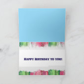 Happy Birthday Folded Wenskaart Kaart (Binnen)