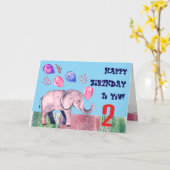 Happy Birthday Folded Wenskaart Kaart (Gele Bloem)