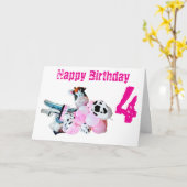 Happy Birthday Folded Wenskaart Kaart (Gele Bloem)