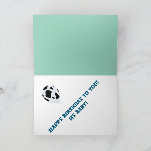 Happy Birthday Folded Wenskaart Kaart (Binnen)