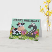 Happy Birthday Folded Wenskaart Kaart (Gele Bloem)