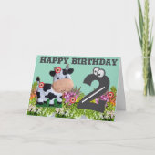 Happy Birthday Folded Wenskaart Kaart (Voorkant)