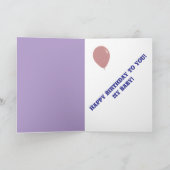 Happy Birthday Folded Wenskaart Kaart (Binnen)