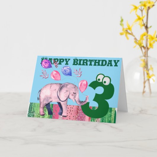 Happy Birthday Folded Wenskaart Kaart (Gele Bloem)