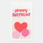 Happy Birthday Folded Wenskaart Servet (Voorkant)