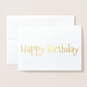 Happy Birthday Folie Card Kaarten (Voorkant met envelop)