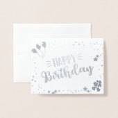 Happy Birthday Folie Kaarten (Voorkant met envelop)