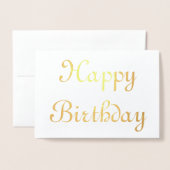 Happy Birthday Folie Kaarten (Voorkant met envelop)