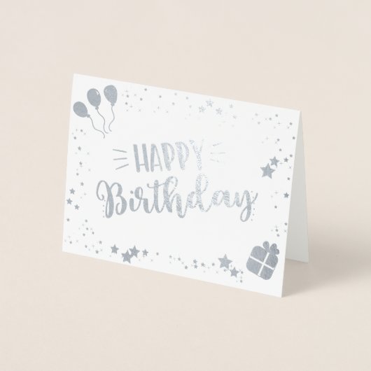 Happy Birthday Folie Kaarten (Voorkant)