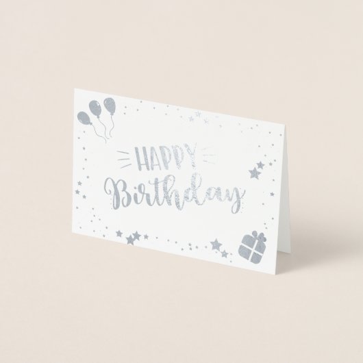 Happy Birthday Folie Kaarten (Voorkant)